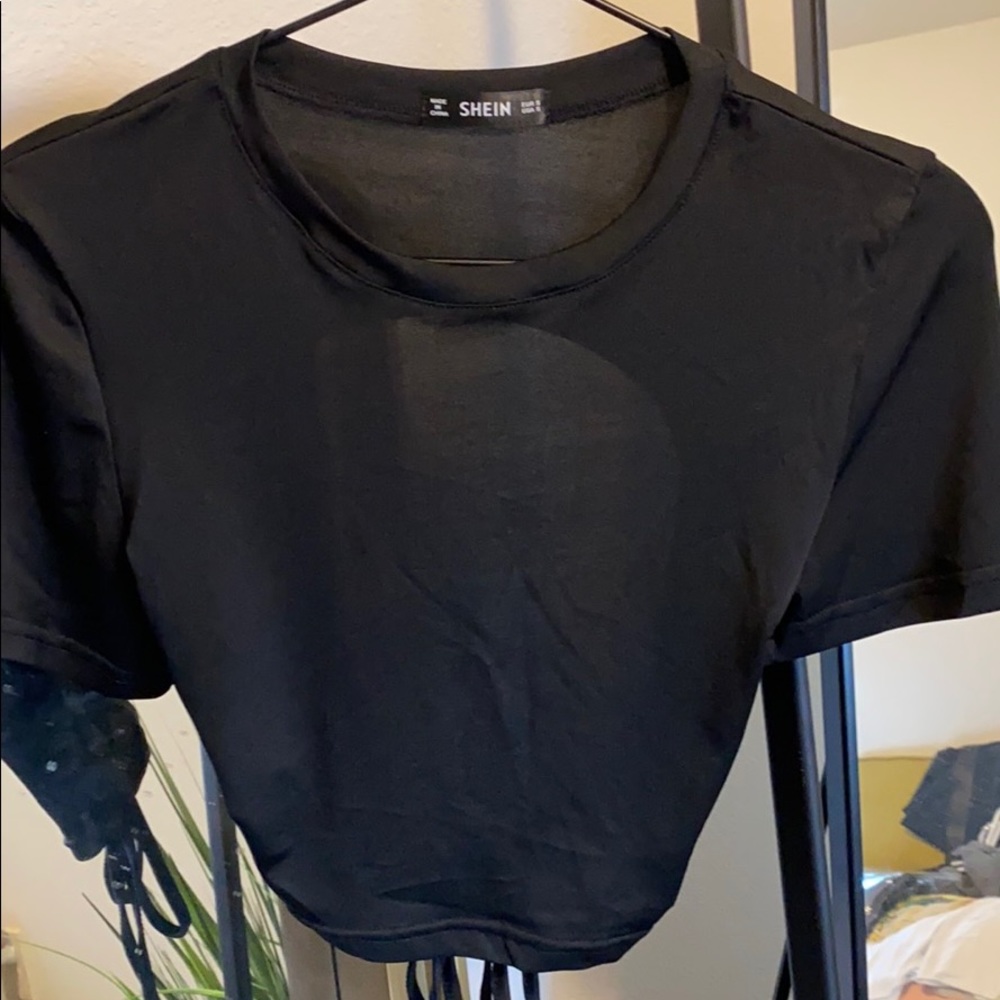 Black crop top